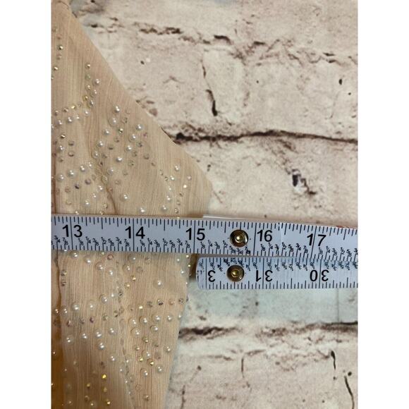 Soieblu Maxi Dress Women Small Chiffon Coquette Beaded Flowy Party Evening Flowy - Picture 9 of 14